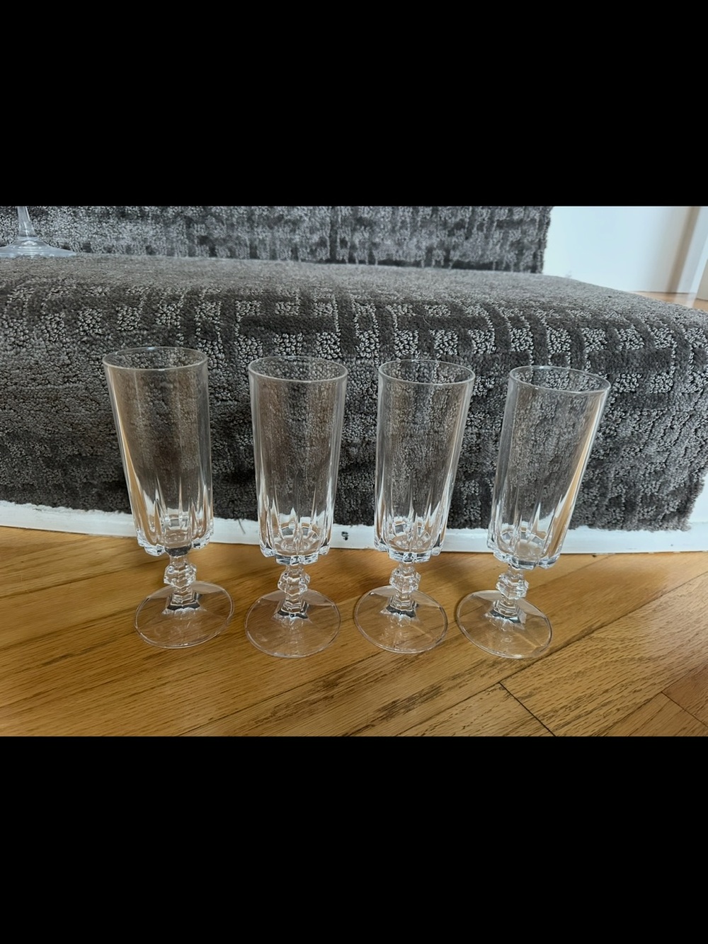 Vintage champagne flutes